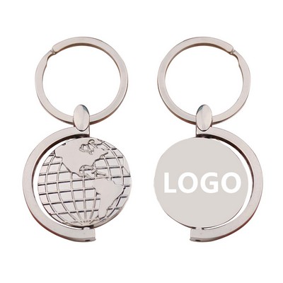 Keychain Rotating World Map Keyring Globe Earth Pendant Key Chain