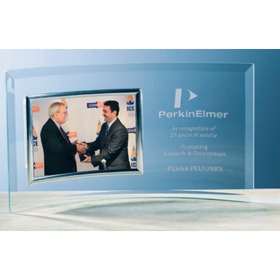 Broadway Horizontal Picture Frame w/Silver Trim (5"x7" Photo)