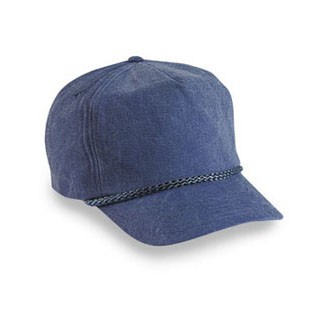 5 Panel Stone Washed Canvas Cap W/ Structured Crown