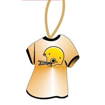 Football Helmet Promotional T-Shirt Ornament w/ Black Back (4 Square Inch)