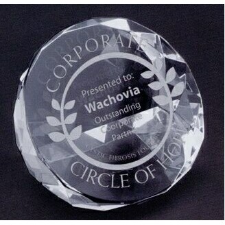 4"x2"x4" Gem Cut Dome Award