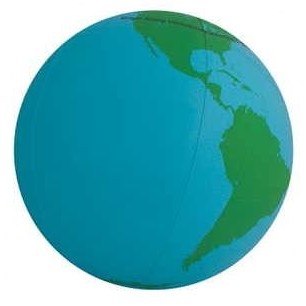 16" Inflatable Globe Earth Ball