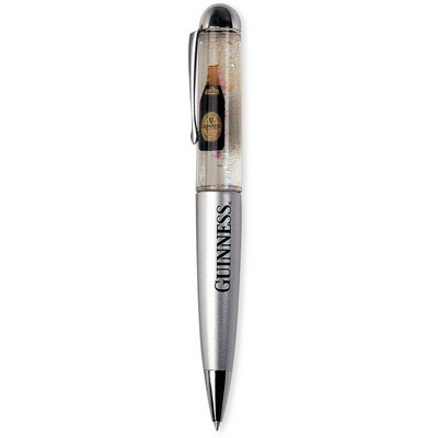 Floating Liquid Pen w/Floating Panel/Metallic Barrel