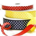 7/8" Swiss Dot Grosgrain Ribbon (100 Yards)