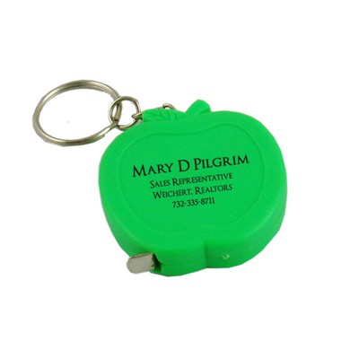 3' Apple Tape Measure w/ Key Chain-Close out