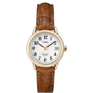 Timex Brown Leather Strap Core Easy Reader Mid-Size Watch