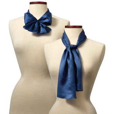 Navy Blue Felton Silk Scarf - 8"x45"