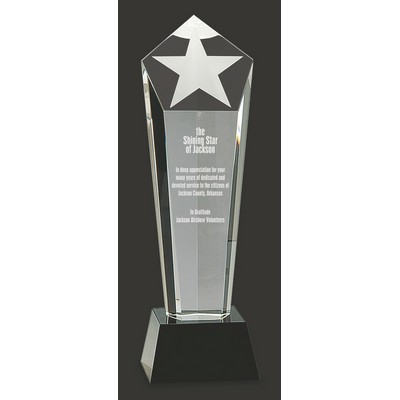 Star Power Crystal Star Tower Award L - 11 3/4'' H