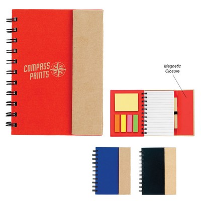 Small Spiral Notebook With Sticky Notes And Flags