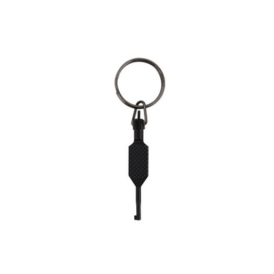 Black Flat Knurled Swivel Handcuff Key