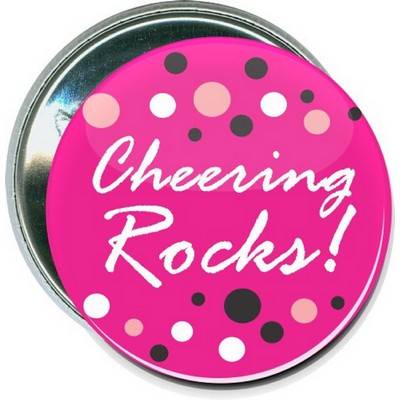 Cheerleading - Cheering Rocks - 2 1/4 Inch Round Button