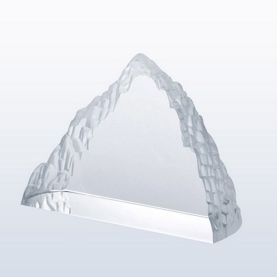 Crystal Peak Iceberg Award with Frosted Edge, 4-1/8"x3-1/2"