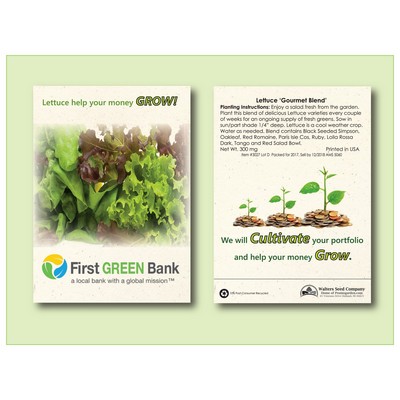 Lettuce 'Gourmet Blend' Seed Packet (3.25" x 4.5")