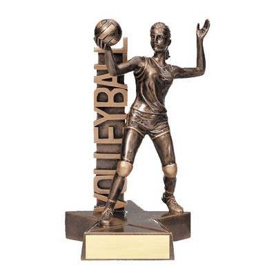 6.5" Female Volleyball Billboard Resin Series Trophy