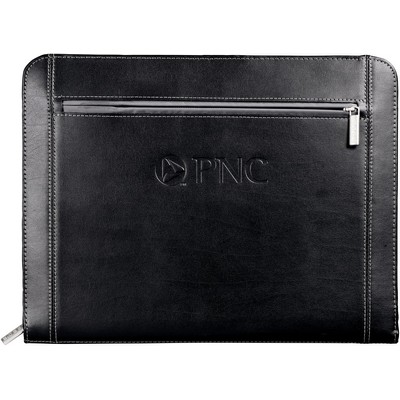 Metropolitan Leather Zippered Padfolio with FSC® Mix Paper