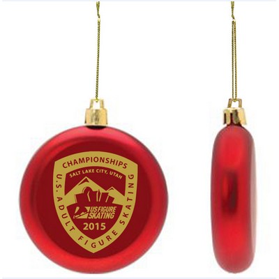 Shatter Proof Round Flat Ornament