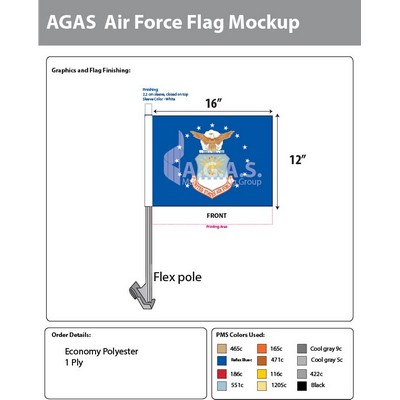 Air Force Car Flags 12x16 inch Economy