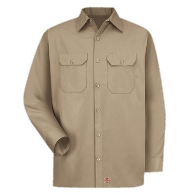 Red Kap™ Men's Long Sleeve Utility Uniform Shirt - Khaki Tan