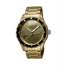 Selco Geneve Men's Canvas Medallion Gold Watch