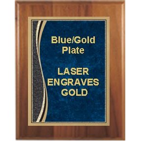 Cherry Plaque 9" x 12" - Blue/Gold 7" x 10" Patina Marble Plate