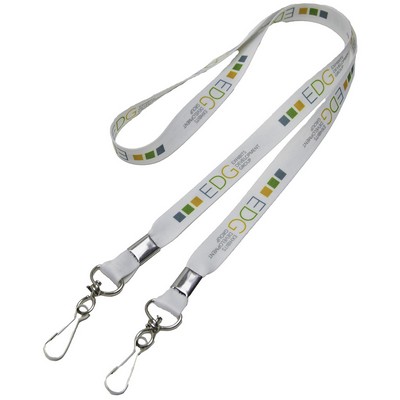 1/2" Double Ended Dye-Sublimation Lanyard