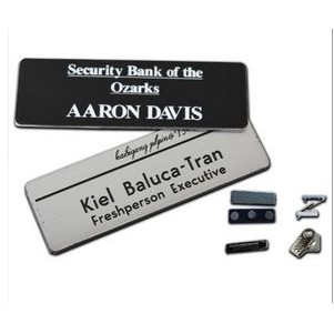 Plastic Engraved Name Badge (1.25"x3")