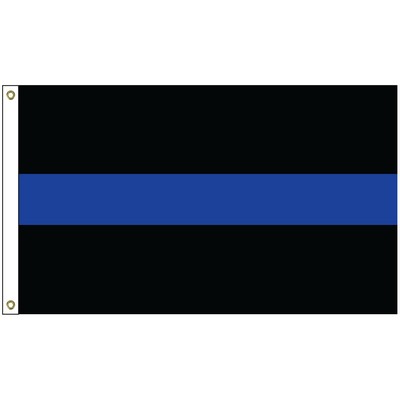 2' x 3' Thin Blue Line Flag w/ Heading & Grommets