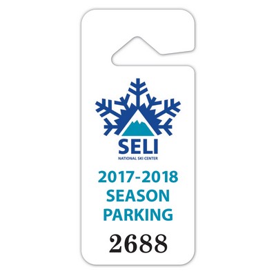 Rear View Mirror Parking Tag (2.875" x 6.75")