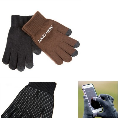 Soft brushed touchscreen texting gloves