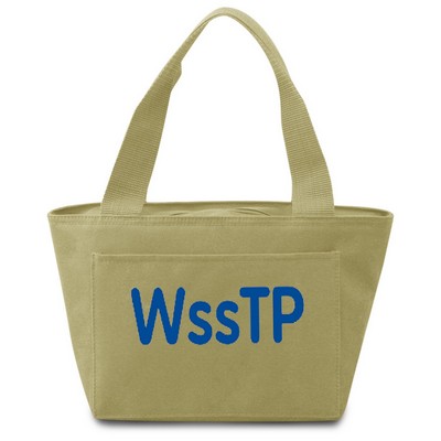 Sporty Cooler Tote--Light Tan (1-Color Imprint)