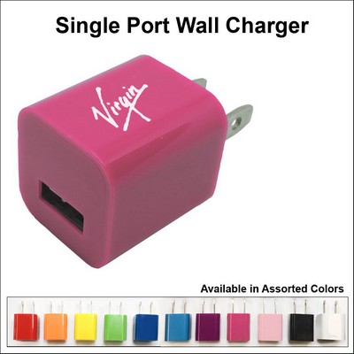 Single Port USB Wall Charger - Magenta