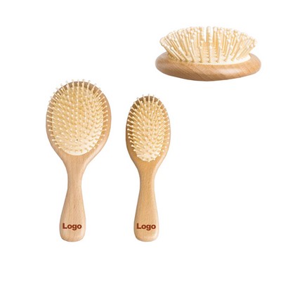 Nature Beech Wooden Hair Brush Detangling Scalp Massage Hair Combs