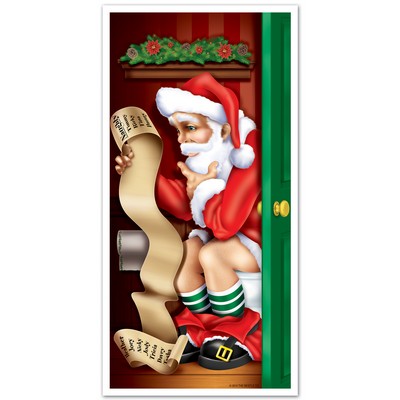 Santa Restroom Door Cover