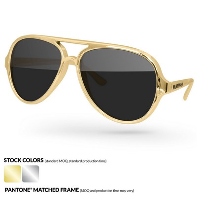 Metallic Aviator Sport Sunglasses