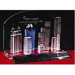 Crystal Houston Cityscape Sculpture (5 1/4")