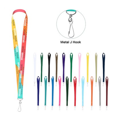 3/4" Full Color Dye-Sublimated Lanyard w/Metal J Hook