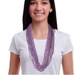 33" Metallic Light Lavender Beads