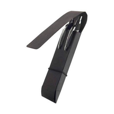 Black Fold-over Pen Box - Double