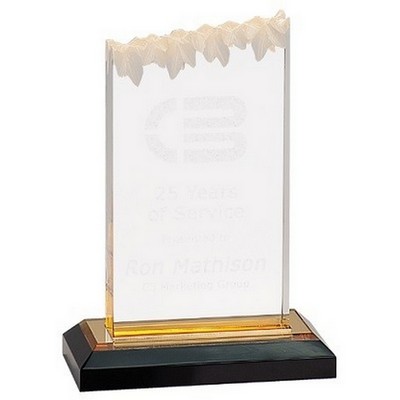 5" x 6" Gold Frosted Impress Acrylic Award