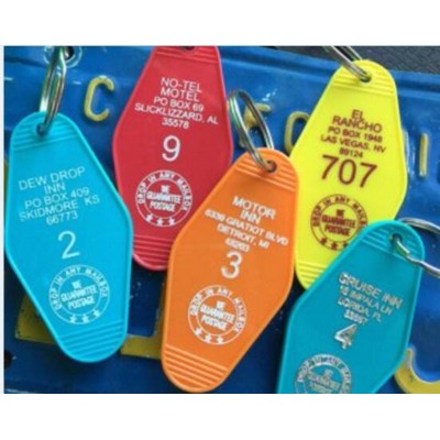 Plastic Hotel Keychain Motel Key Tag