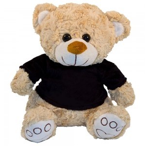 10" Plush Toy Beige Bear Stuffed Animal With Customizable T-Shirt