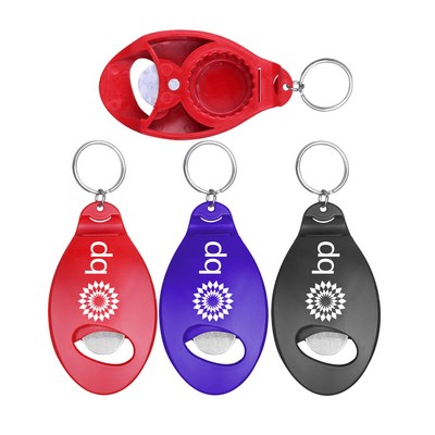 Bottle Opener w/Magnet, Pen Holder & Key Ring