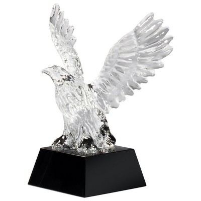 Graceful Crystal Eagle Award, 7 1/4"H