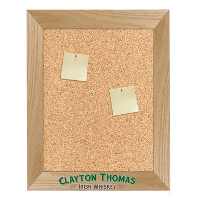 Oak Frame Wall Cork Board - 8.5"w x 11"h