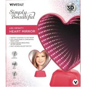 Vivitar® LED Infinity Coral Heart Shaped Vanity Mirror