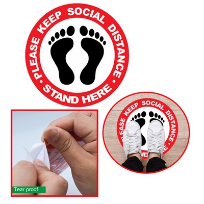 PPE Floor Decal, 6 Ft Apart Social Distance Sticker