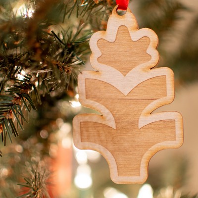 Wood Ornaments - 4" W x 4" H