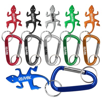 Lizard Shaped Bottle Opener Key Holder and Carabiner