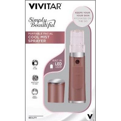 Vivitar® Rose Gold Portable Facial Cool Mist Sprayer