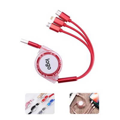 3-in-1 Retractable Charging Cable